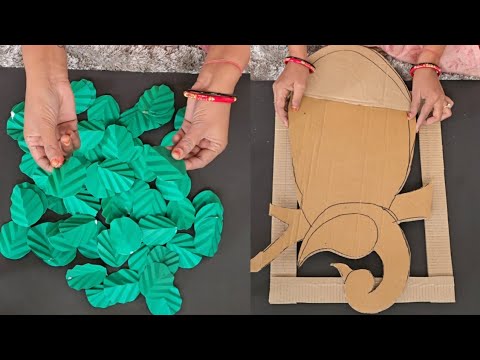 Amazing Peacock style Home Decoration craft idea | Waste cardboard using wall decor | DIY Room decor