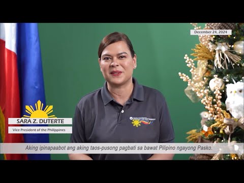 VP SARA DUTERTE 2024 CHRISTMAS MESSAGE