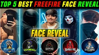 KON HAI BEST..? 🤬 TOP 5 BEST FACEREVEAL OF FREE FIRE YOUTUBERS 🗿🔥 FREEFIRE YOUTUBER FACE REVEAL 