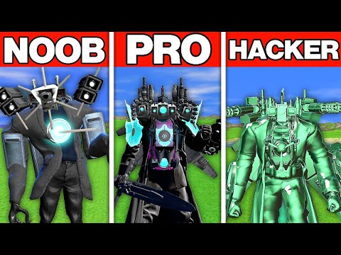 NOOB VS PRO VS HACKER TITAN CAMERAMAN'IN ZÜMRÜTE DÖNÜŞÜMÜ - Garry's Mod