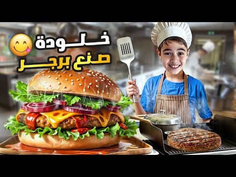 خلودة صار شيف😱 / تعلم يصنع برغر لحاله