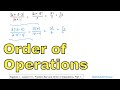 Order of Operations and Fraction Bars