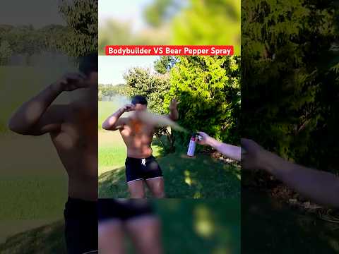 Bodybuilder VS Bear Pepper Spray! #funny #memes #comedy