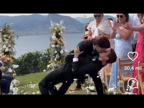 Gay Kisses Romantic Wedding 