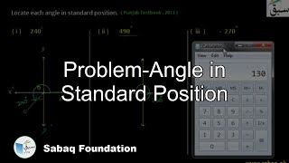 Problem-Angle in Standard Position