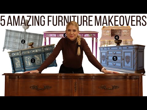 How I Turned Boring Furniture Into Art! 5 Makeovers!