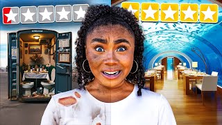 SURVIVING 1 STAR vs 5 STAR REVIEW RESTAURANTS!!