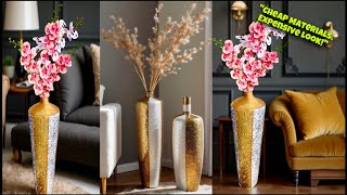 "कम पैसों में बनाएं Expensive दिखने वाला Tall Vase | DIY Magic ✨" Fashion Pixies