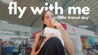 solo-travel with me to Asia ⭐️  50-hour travel day vlog