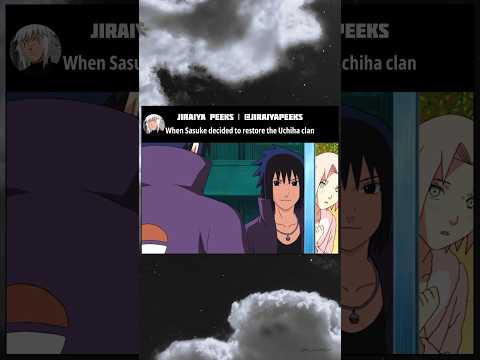 When Sasuke decided to restore the uchiha clan #shorts