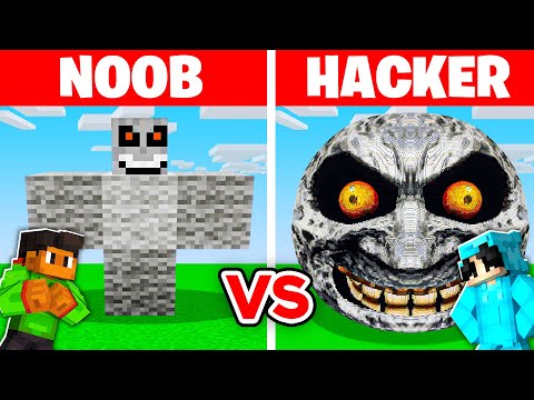 NOOB vs HACKER: I Cheated In a LUNAR MOON Build Challenge!