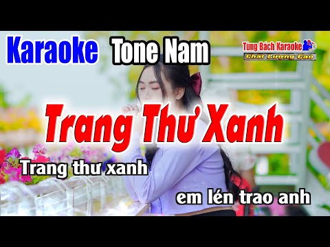 Trang Thư Xanh || Karaoke Beat Modern Talking | Tông Nam | Nhạc Sống Tùng Bách