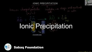 Ionic Precipitation