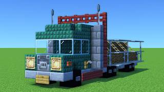 How to Build a Logging Truck In Minecraft | Step-by-Step Build Tutorial