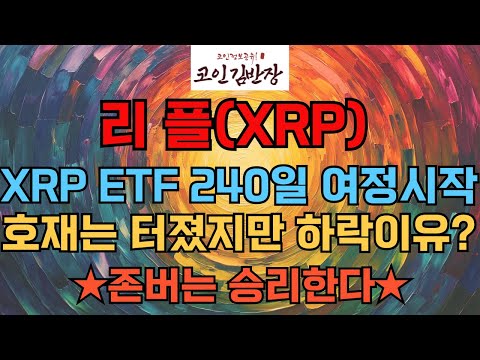 [#리플  #xrp ] XRP ETF 240일 여정시작 호재는 터졌지만 하락이유?★존버는 승리한다★