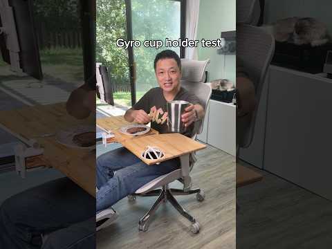 Will it spill? Gyro cup holder test #reclinerworkstation
