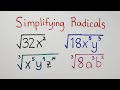 Simplifying Radicals and Roots