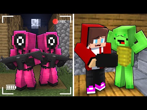 JJ and Mikey Caught Squid Game Guards in Minecraft Maizen!