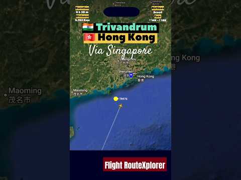 TRIVANDRUM 🇮🇳 to HONG KONG🇭🇰 Flight Route ✈️ Scoot Flight TR531 TR976