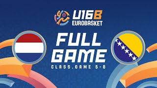 LIVE - Netherlands v Bosnia and Herzegovina | FIBA U16 Women's EuroBasket 2025 Div B | Class. 5-8
