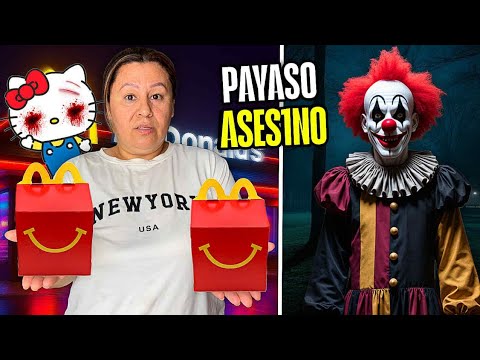 PAYASSO ASSES1N0 NOS SIGUIÓ A NUESTRA CASA😱 *abrimos cajitas de macdonals de hello kitty*