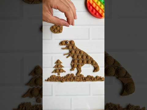 🌈 Sand T-Rex & Chrismas tree, have you ever seen it before? #relaxing