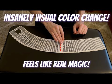 THE BEST COLOR CHANGE EVER! VISUAL Card Trick Performance/Tutorial