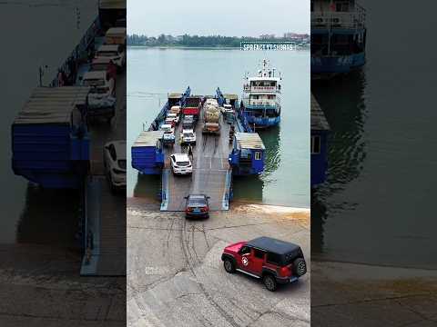 dump type water bot unloding _ good helper #goodquality #crane #drippygang #dumptruck #jcbvideo