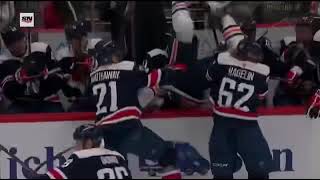 Garnet Hathaway sends Evander Kane into the bench