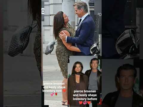 pierce brosnan and keely shaye smith lovestory before & new #love #shots #shorts