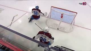 Andreas Englund runs into his own goalie Pavel Francouz, a breakdown