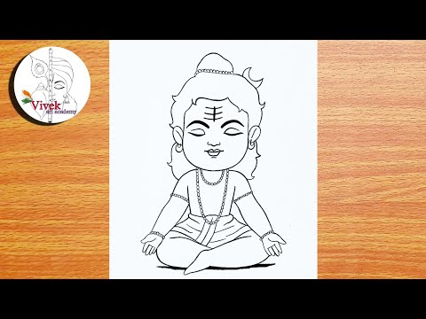 Cute Bhole Baba Beautiful Drawing | Easy Drawing | How to Draw God Mahadev
