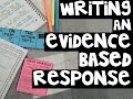 Evidence Terms and Writing Responses
