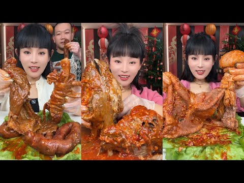 Eating Show Spıcy Chinese food SOSLU ÇİN YEMEKLERİ YEME 抖音美女大胃王吃播挑戰—中國大陸各種美食錦集 垂直豎屏 먹방