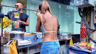 The Most Popular Roti Lady Bangkok Thailand Making Special Menu - Thai Street Food