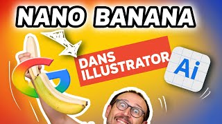 🍌Saviez vous que vous pouvez utiliser NANO BANANA dans Illustrator Beta ??