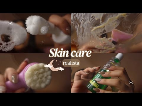 ASMR spa sobre tu carita realista  🧽🫧