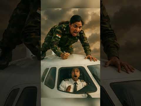 A brave female soldier saved a pilot!#funny #funnyvideo #funnyshorts #save