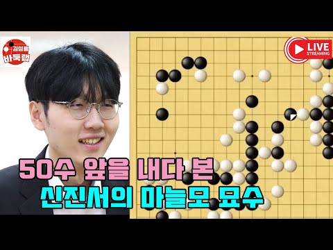 50수 앞을 내다 본 신진서의 마늘모 묘수~ 제9회 국수산맥배 4강전 신진서 vs 시바노도라마루 2023년 7월27일 경기 #김성룡바둑랩 #바둑