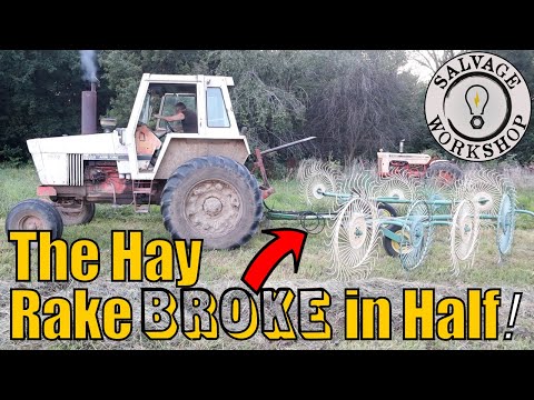 FARM Fixing an Old Hay Rake with our RESTORED Red-D-Arc Welder! ... Helping a Friend Make Hay!