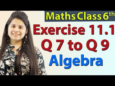 Q 7 to Q 9 - Ex 11.1 - Algebra - Chapter 11 - NCERT Maths Class 6th