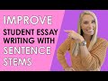 Using Sentence Stems in Writing
