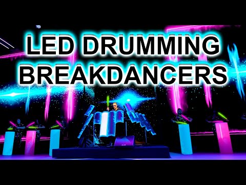 Breakdancing LED Drummers with Reactive Visuals - AFISHAL