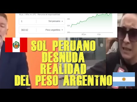 PRENSA ARGENTINA NO LO PUEDE CREER SOL PERUANO DESNUDA VALOR DEL PESO ARGENTINO
