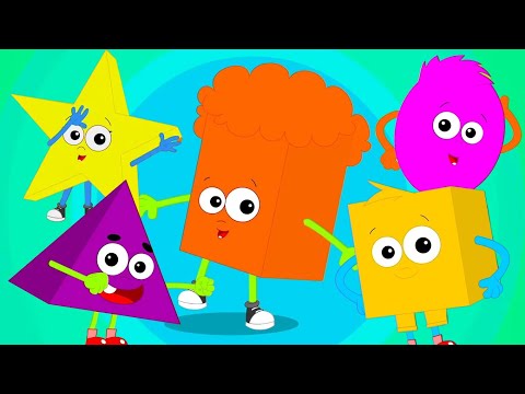 Ten Little Shapes, Counting Numbers & Nursery Rhymes for Children