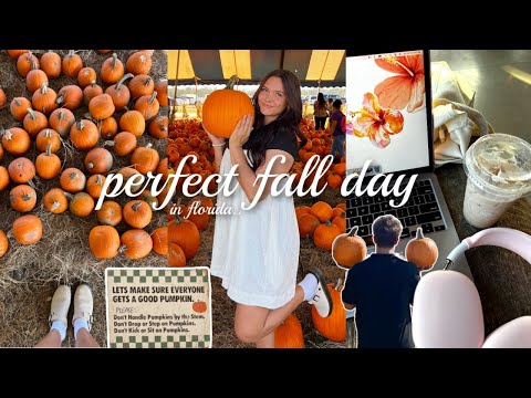 the perfect fall day 🍂🎃 pumpkin patch, autumn reading, coffee shop