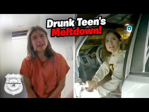 Spoiled Teen's Drunken Meltdown During Arrest