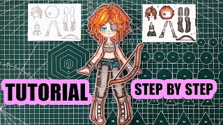 TUTORIAL MAKE PAPER DOLL STEP BY STEP  | DIY