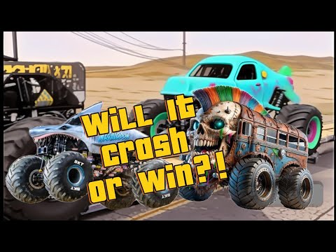 Monster Truck Showdown on the Rooftop!