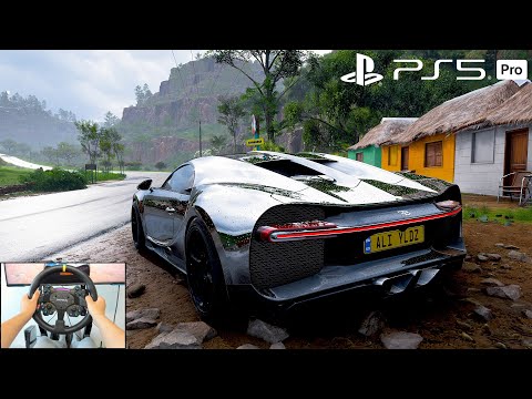1500HP Bugatti Chiron | Forza Horizon 5 | PS5 Pro 4K | Moza Wheel